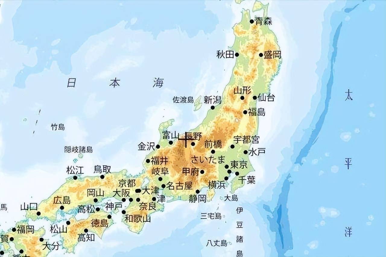 日本多山地丘陵，只有三个比较大的平原