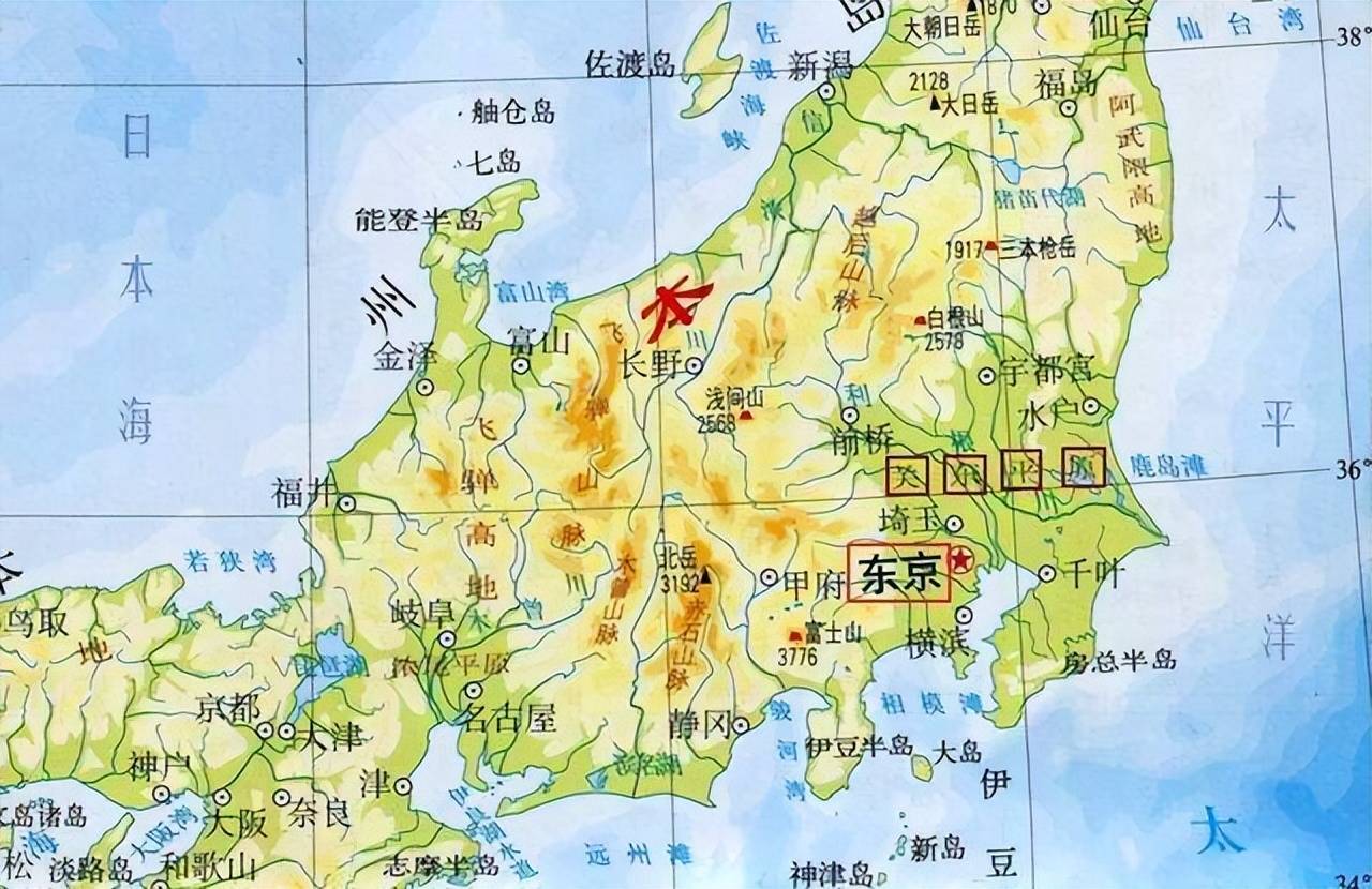 日本多山地丘陵，只有三个比较大的平原